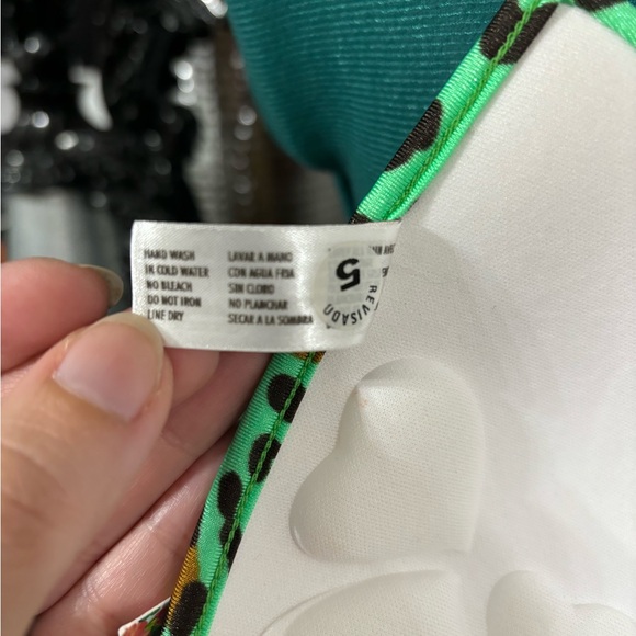 Luli Fama Dale Guapa leopard molded push up bandeau halter bikini top - Picture 12 of 14